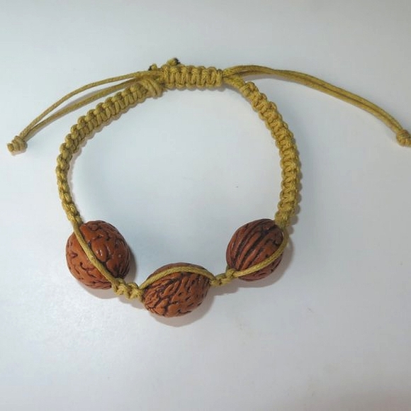 Boho Seed Bead Woven Raffia Bracelet - Picture 2 of 7